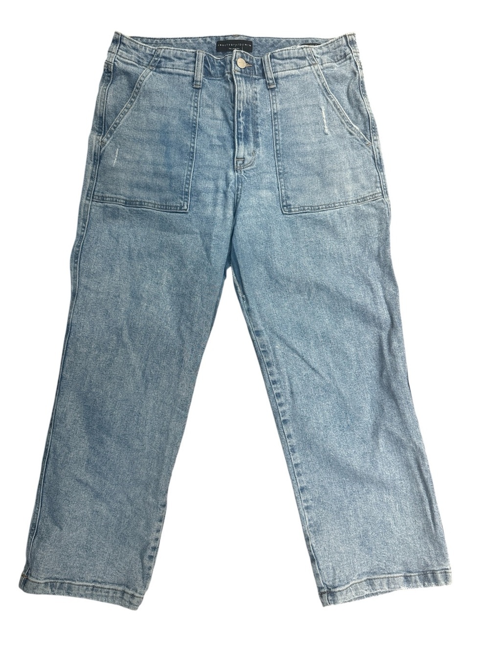 Sanctuary Denim Vacation Crop High Rise Flare Jeans Light Wash size 31
